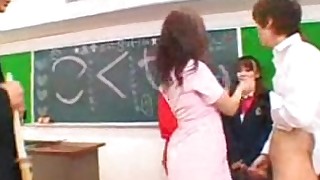 ass blowjob boobs classroom cumshot dildo facials fuck glasses