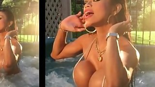 big-tits bikini boobs dolly mammy outdoor pool public solo