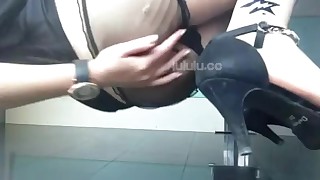 black chinese feet foot-fetish juicy nylon stocking