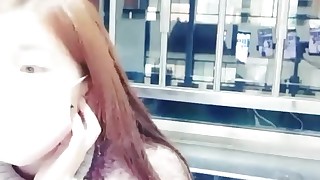 chinese friends girlfriend pleasure public